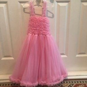 Ruffle Butts Pink Ruffle Dress Girls Size 6/7
